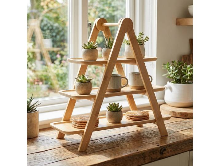 Bambus Etagere 3-stöckig, für Snacks & Deko