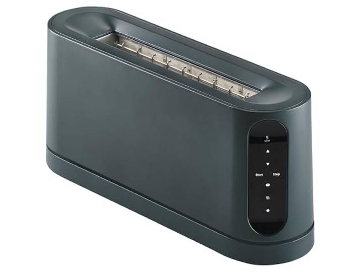 Jacob Jensen Toaster mit langem Schlitz, 7 Bräunungsstufen, Bewegungsaktiviertes Display, Bagel-, Auftau- & Aufwärmfunktion, Grün