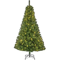 Black, Weihnachtsbaum, Albero di Natale Artificiale Charlton con Luci LED (230 cm)