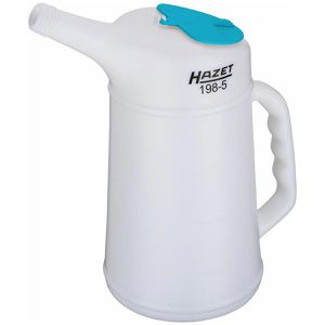 Hazet Messbecher 198-5, aus Kunststoff, mit 0,2 Liter Skala, mit Deckel und starrem Ausguss, 2 Liter
