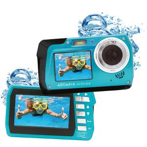 Aquapix W3048 Edge Iceblue Kompaktkamera, mit 3 Zoll Display, 1080p, 12 MP