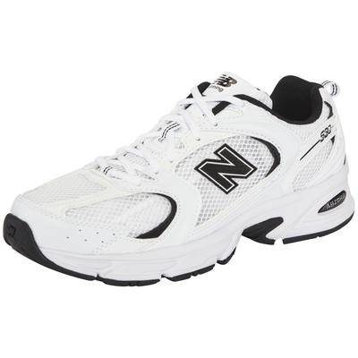 Sneaker NEW BALANCE "530", Herren, Gr. 44,5, schwarz-weiß (weiß, schwarz), Mesh, Synthetik, Schuhe Sneaker