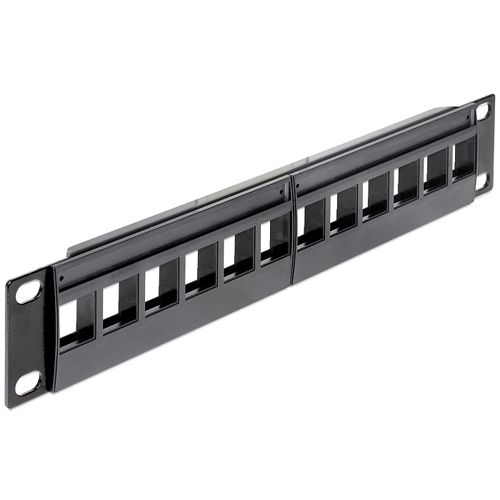 DeLOCK 10" Keystone Patchpanel 12 Port
