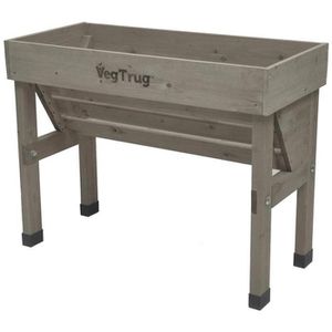 VegTrug Hochbeet Wall Hugger, aus Zedernholz, 103 x 46 x 80 cm, 170 Liter, grau
