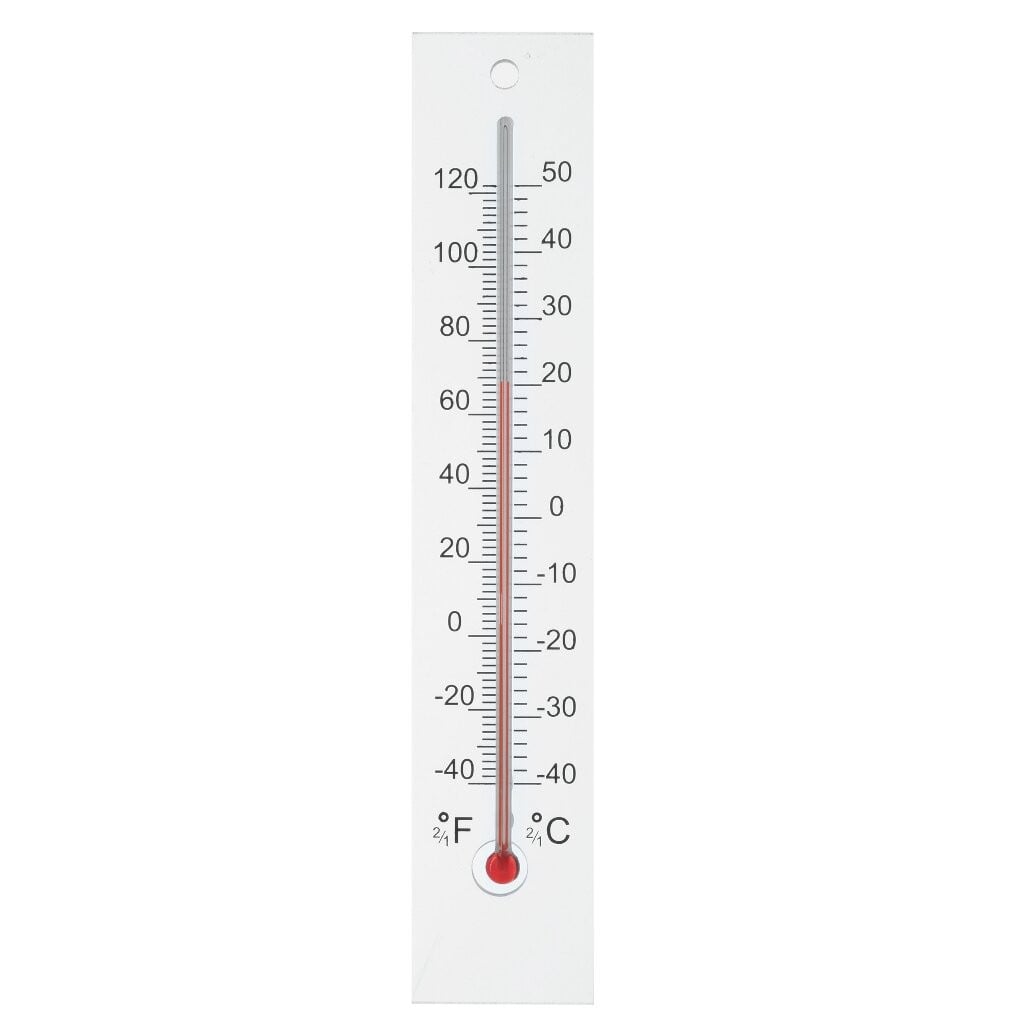 Nature thermometer van wit plexiglas