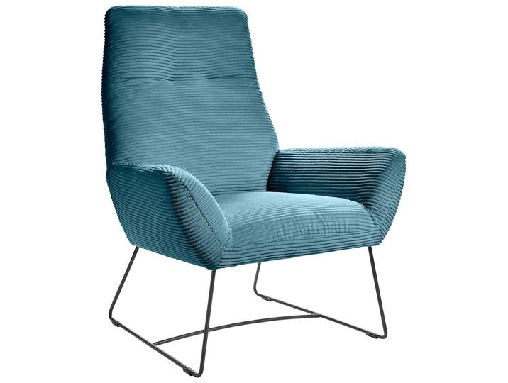 Lounge Handmade Sessel LH-BEN, petrol, Cord