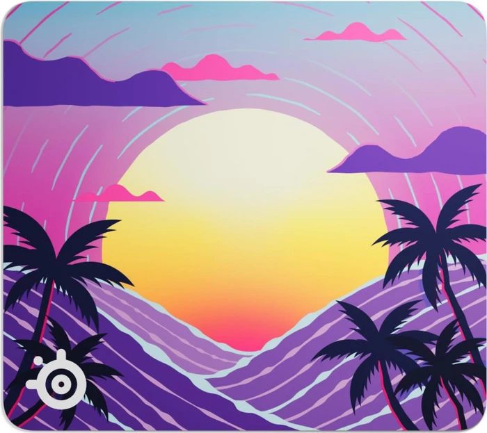 QcK Large - Neon Sunset, Gaming-Mauspad lila/mehrfarbig
