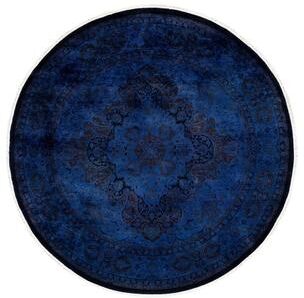"Overton Hand Knotted Wool Vintage Inspired Modern Contemporary Overdyed Purple Round Area Rug - 6' 0"" x 6' 0"""