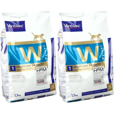 Virbac Veterinary Hpm® Weight Loss & Diabetes, Croquettes chat obèse x2 2x1500 g Futter