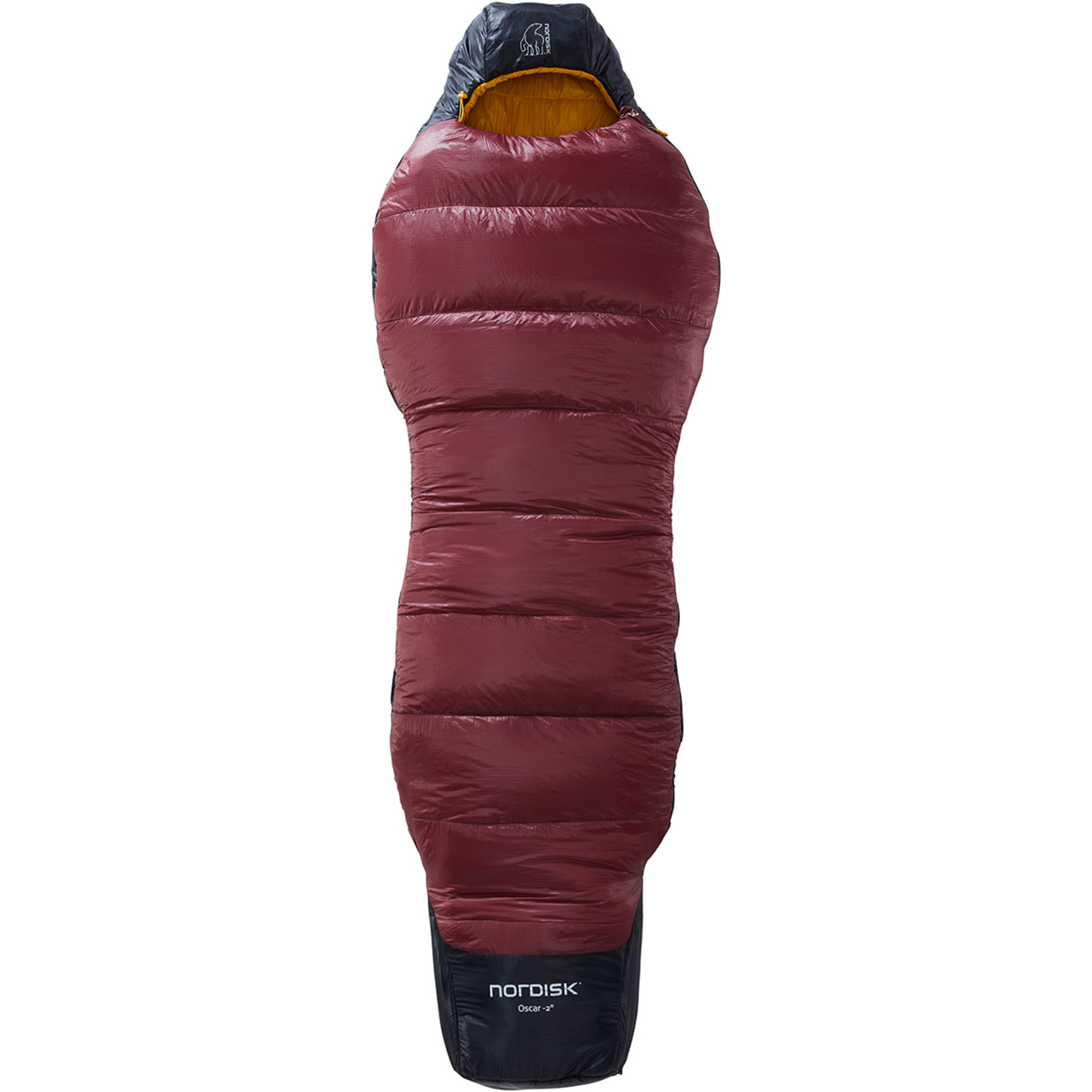 Nordisk Oscar -2 Curve Schlafsack Kunstfaserschlafsäcke rot Größe MAX. 205CM Trekking