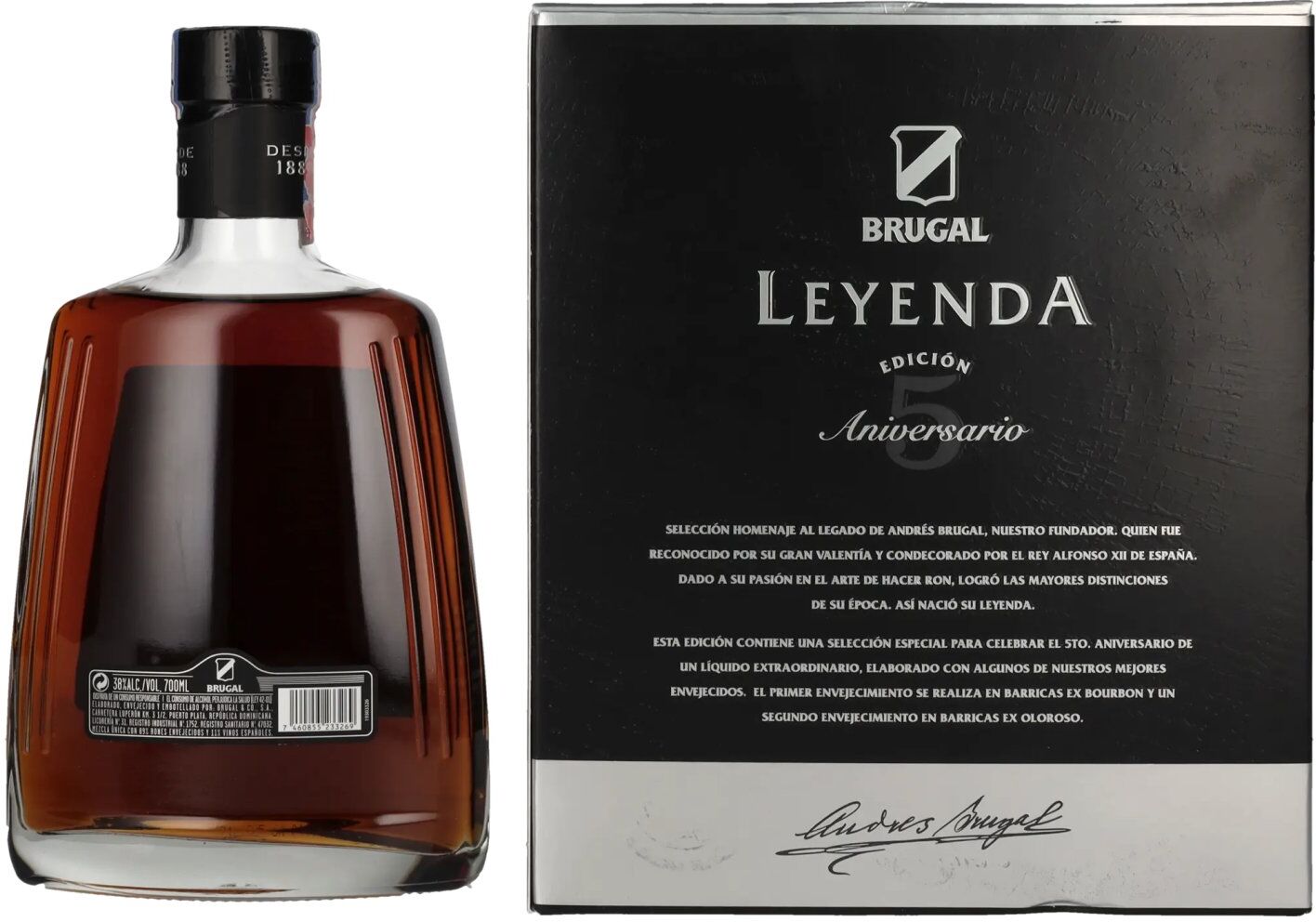 Brugal Ron Brugal LEYENDA 5 Years Old Selección Especial 38% Vol. 0,7l in Geschenkbox