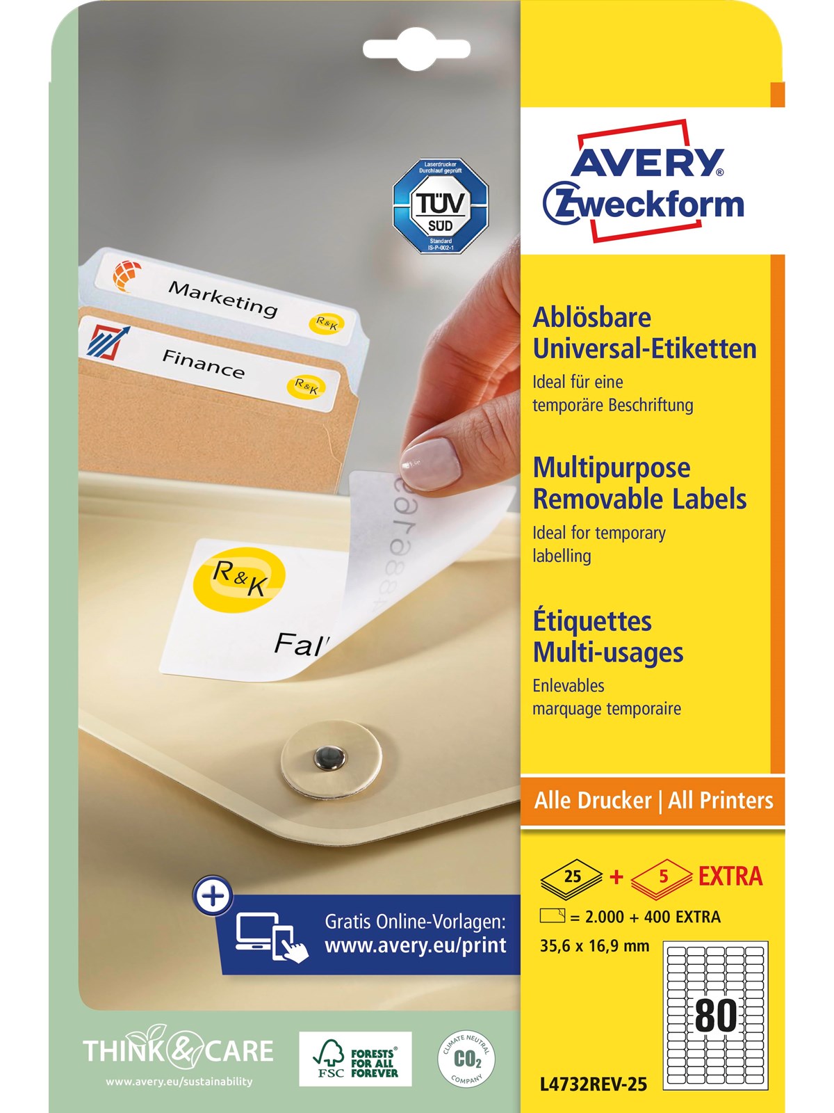 Avery Removable labels white