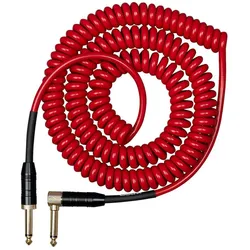 Cascha Advanced Line Gitarrenkabel – 6 m – Rot – gerade auf abgewinkelt (6 m), Audiokabel