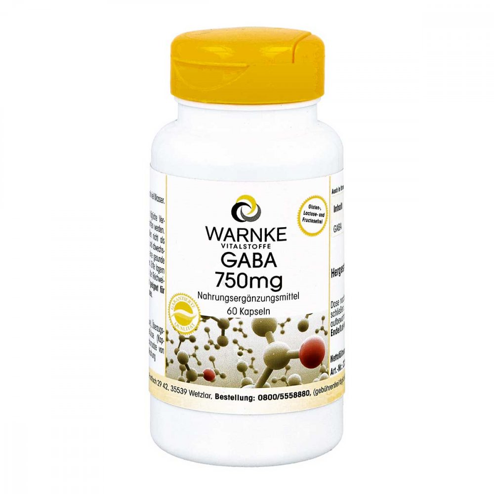 Warnke Vitalstoffe GmbH Gaba 750 mg Kapseln 12343596