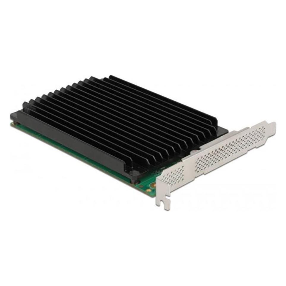 Delock PCI Expr x16 Karte > 4x int NVMe M.2 Key M Kühlkörper (90054)