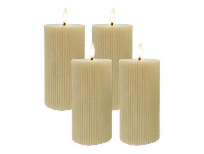 Relaxdays LED Kerzen 4er Set 18 cm