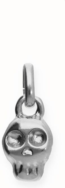 UNOde50 Charm bañado en plata de ley en forma de calavera Plateado