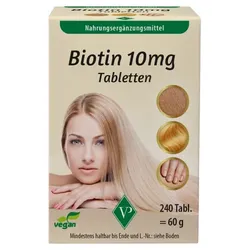 BIOTIN 10 mg hochdosiert vegan Tabletten 240 St