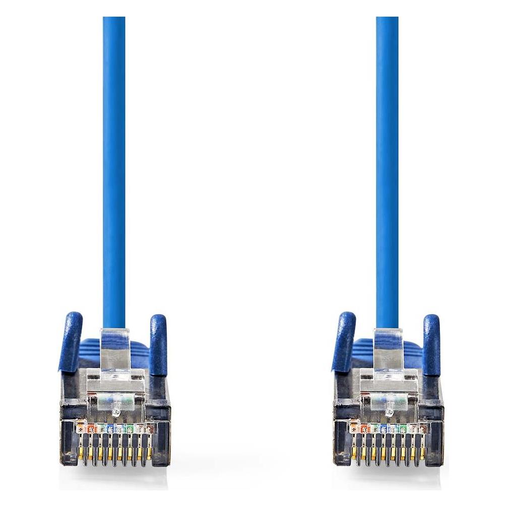Nedis CAT5e-Netzwerkkabel | SF/UTP | RJ45 Stecker | RJ45 Stecker | 3.00 m | Rund | PVC | Blau | Labe (SF/UTP, CAT5e, 3 m) (CCGL85121BU30)