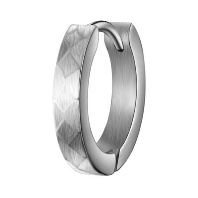 Paar Creolen TRUE REBELS "TR321", silber, Ohrringe, Herren, 15,4, Edelstahl