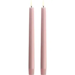Uyuni LED Tafelkerze 25cm Rose Powder 2 Stück