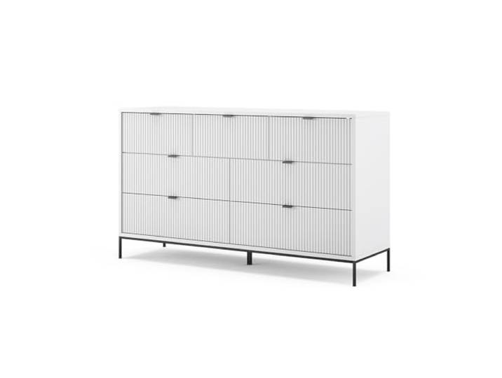Vicco Sideboard Eliza, Weiß, 42 x 81 cm mit 7 Schubladen, zur Aufbewahrung von Kleidung und Haushaltsgegenständen