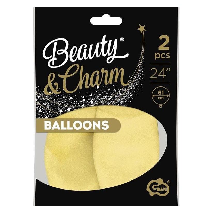 GoDan Beauty&Charm Vanille-Pasta-Luftballons 61cm 2 Stk (2x) (46354063)