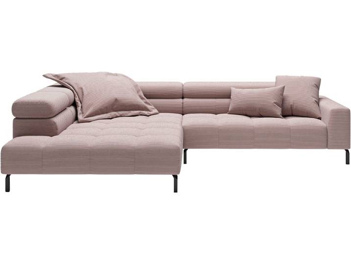 Home affaire Ecksofa Claya, 311 cm breit, L-Form, inkl. Kopfteilverstellung, mit elektrischem Sitzvorzug im Hauptelement