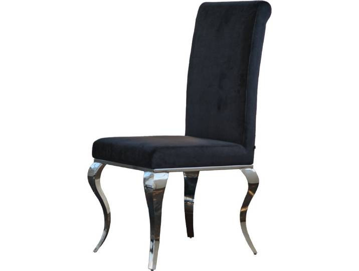 KAWOLA Stuhl LEIA Esszimmerstuhl Barock Velvet schwarz
