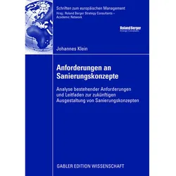 Anforderungen an Sanierungskonzepte, Fachbücher von Johannes Klein