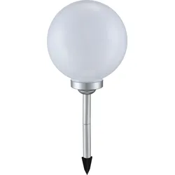 Solarleuchte Kunststoff silber, 4x LED