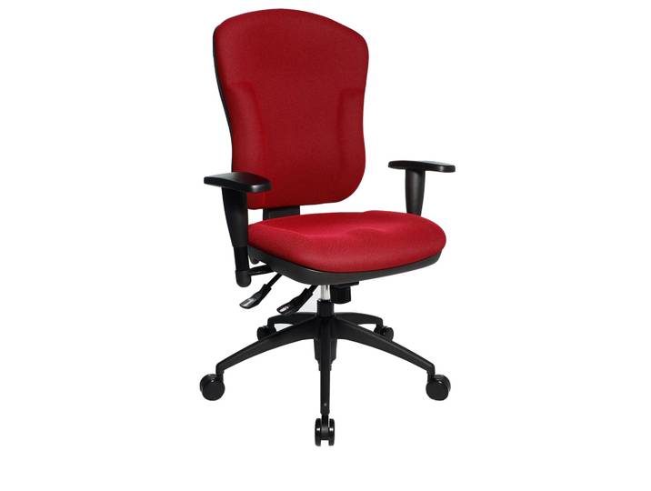 Bürostuhl Topstar Wellpoint 30 SY mit 3D Armlehnen, Rot/Schwarz, Neu, Ergonomischer Stuhl - ideal für flexibles Arbeiten