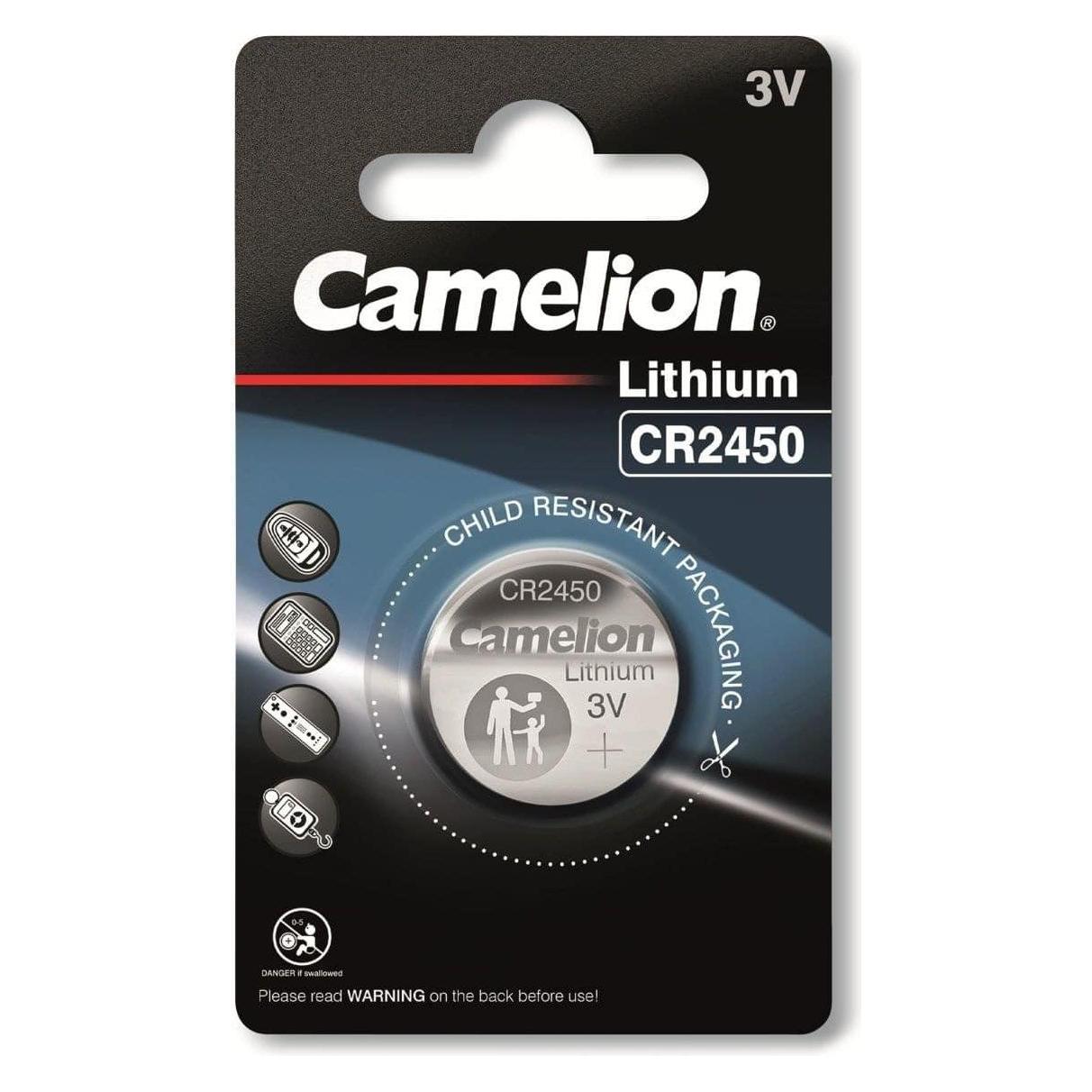 Camelion CR2450-BP1 - Einwegbatterie - CR2450 - Lithium - 3 V - 1 Stück(e) - Knopf/Münze (1 Stk., CR2450, 620 mAh) (13001450)