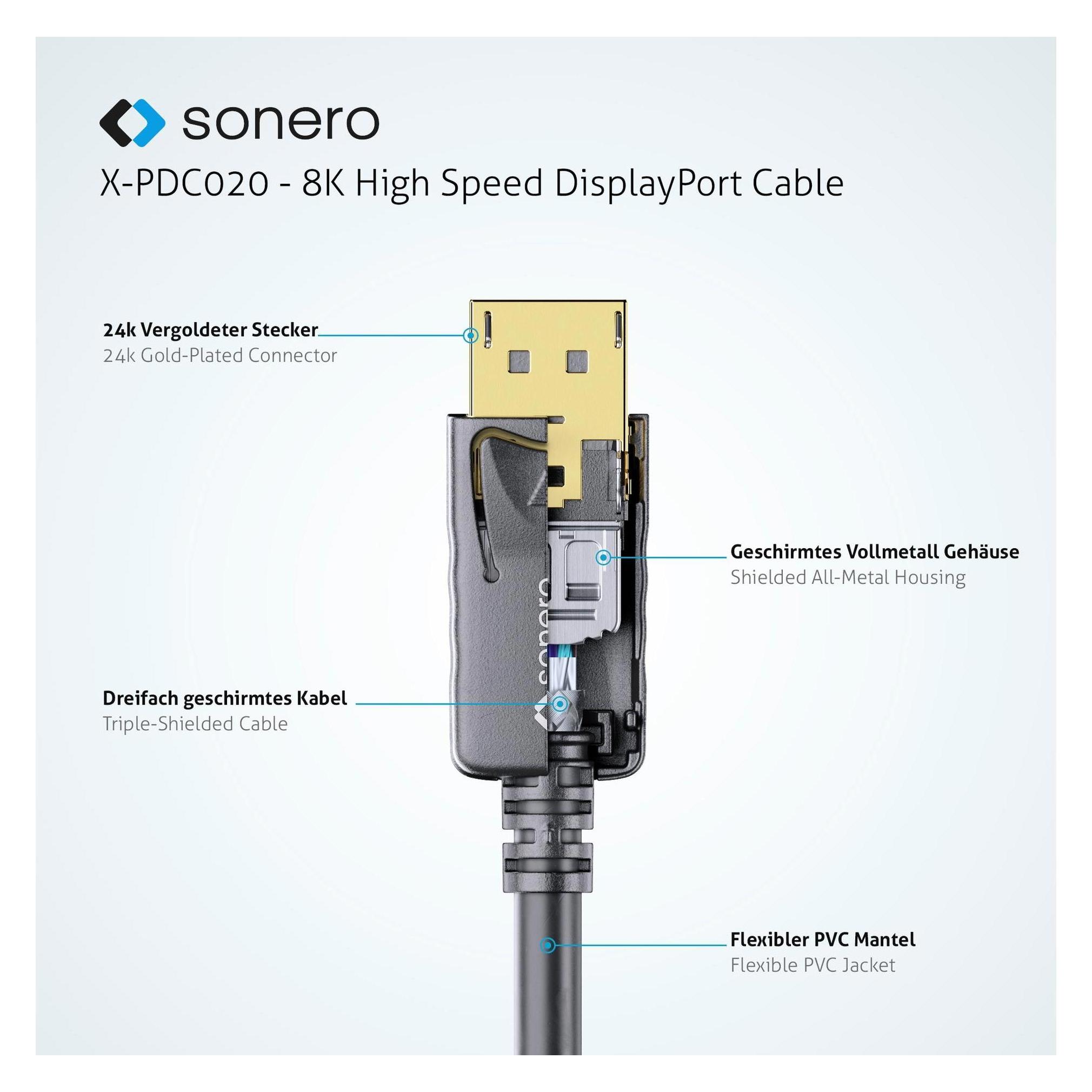Sonero Displayport - Displayport (2 m) (X-PDC020-020)