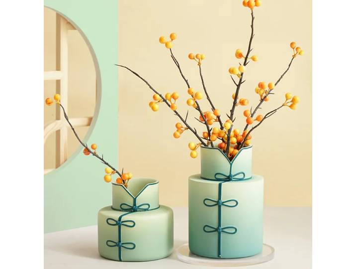 Vase à fleurs décoratif créatif, vase à fleurs de table moderne, vase à fleurs en résine, décoration de luxe abordable, décor de salon