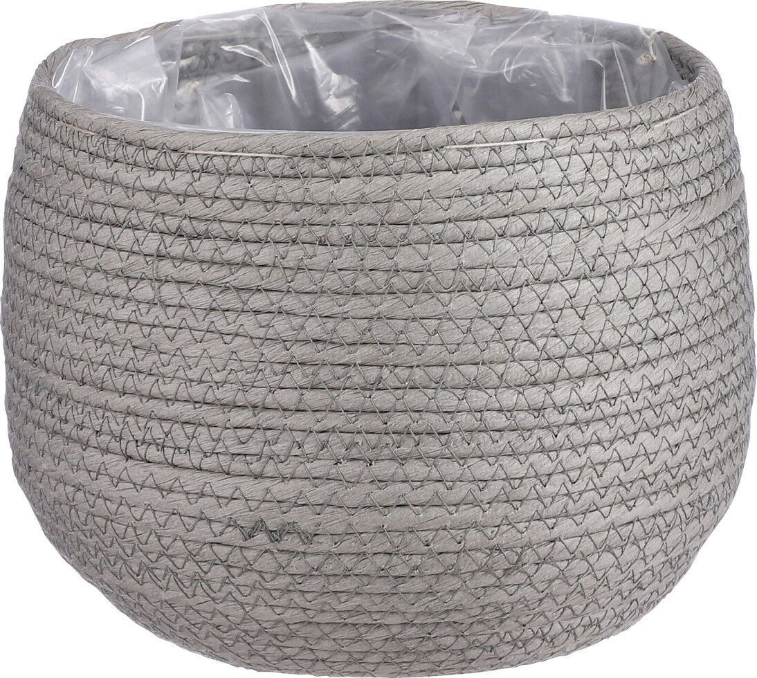 Mica Decorations Mica Übertopf Korb Jorck Ø 22 x 19 cm grau