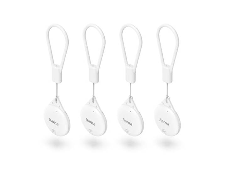 Schlüsselfinder, Item Finder f. Apple Wo ist-App, Bluetooth®, Weiß, 4 St.