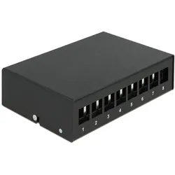 DELOCK Keystone Patchpanel 8 Port schwarz