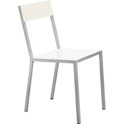Alu Stuhl, beige-weiß