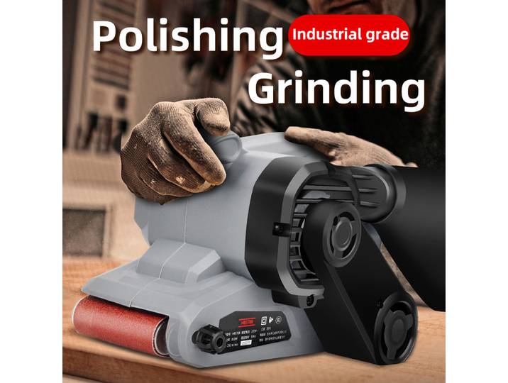 Machine à poncer à bande électrique portable 220V 810W, ponceuse à bande de qualité industrielle, outil de polissage et de meulage pour le bricolage et l'atelier