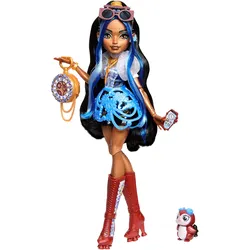Monster High Robecca Steam Modepuppe mit blauer Bluse und Raketenstiefeln