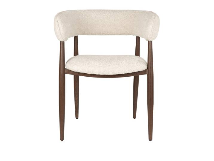 Sessel Stanley 2er-Set – aus Bouclé in Beige - Braun - Luxusbetten24