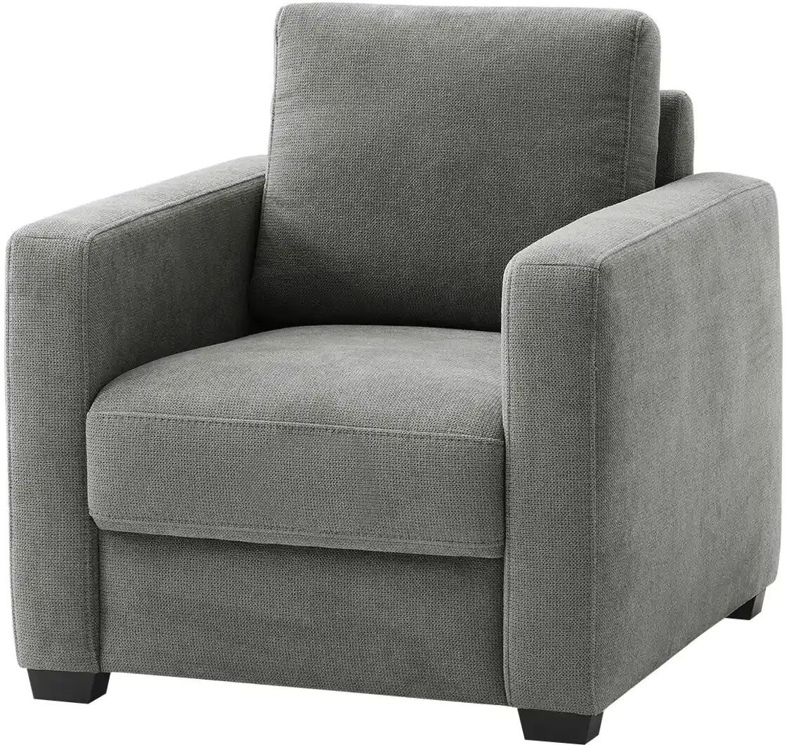 Bobb Sessel mit Boxspringpolsterung  Lisa de Luxe ¦ grau ¦ Maße (cm): B: 85 H: