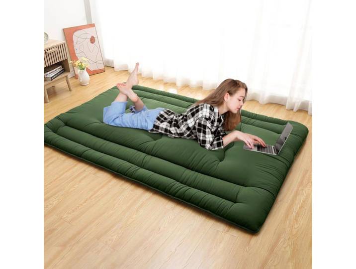 Matelas sol 137x203cm tatami vert militaire