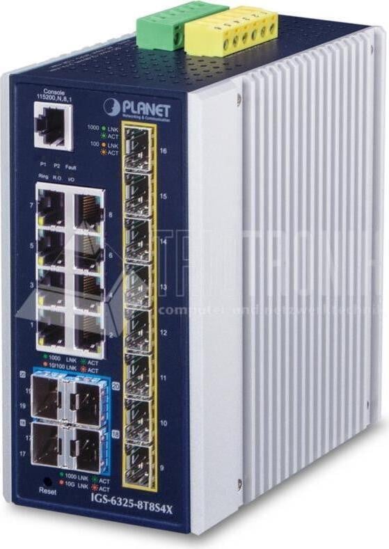 Planet IP30 Industrieel L3 8-poorts Managed Gigabit Ethernet Switch