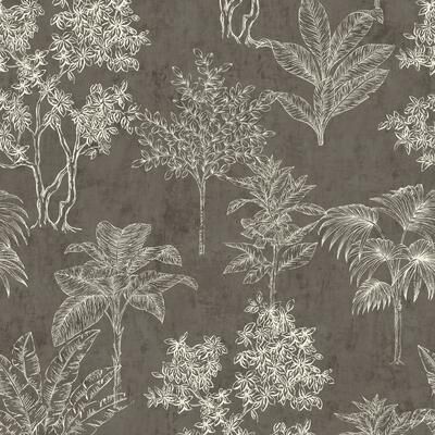 Galerie Wallcoverings Zen Collection Floating Foliage Metallic Sheen Finish Non-woven Wallpaper Roll