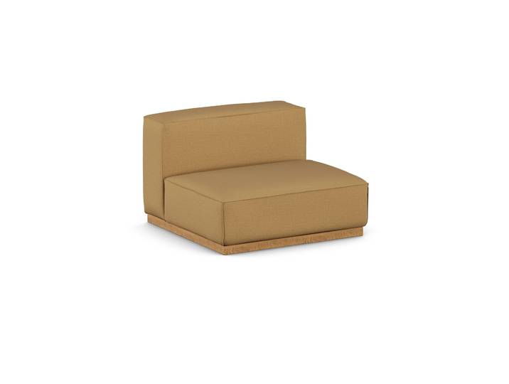 1898 Fauteuil Bergsdal Same Ochre 6676, finition chêne teinté, 1,5 place