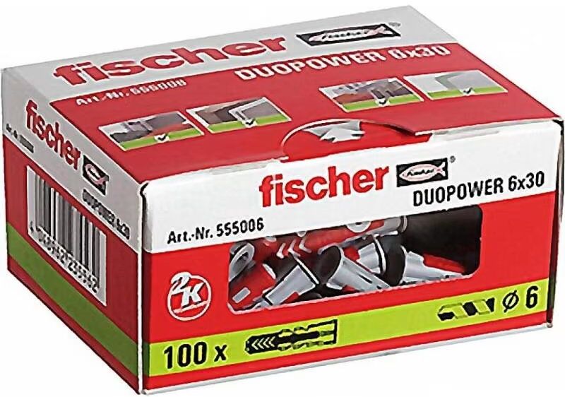 Pack De Tacos Y Fijaciones Profesionales Fischer Rojo Talla Única Unisex