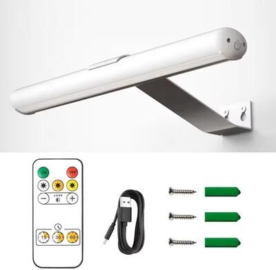 Uplift Picks Waterproof Rechargeable Picture Light Wireless Dimmable Mirror Lamp white 4000mah (330mm) 0 5 W tricolor