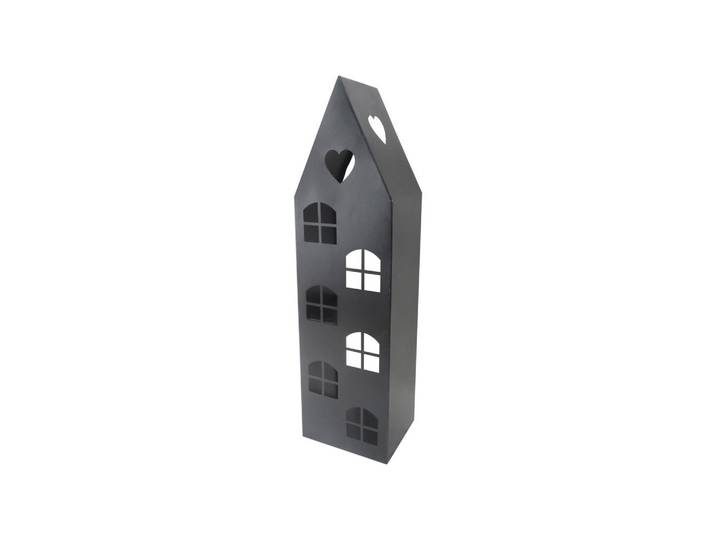 X-Mas Dekohaus, Schwarz, Metall, Uni, Haus, 27.5x100x22 cm, Kunsthandwerk, zum Stellen, Dekoration, Weihnachtsdekoration, Winterdeko